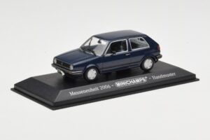 Volkswagen Golf Mk2 Синьо Изложбен Прототип Minichamps 1:43 GOLFHANDMUSTER Метал — снимка 2 от 4