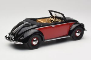 Volkswagen Beetle Hebmuller Кабриолет Черен & Червен Minichamps 1:18 107054230 Смола — снимка 2 от 6