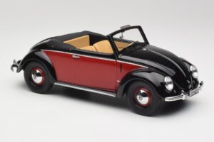 Volkswagen Beetle Hebmuller Кабриолет Черен & Червен Minichamps 1:18 107054230 Смола — снимка 4 от 6