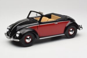 Volkswagen Beetle Hebmuller Кабриолет Черен & Червен Minichamps 1:18 107054230 Смола