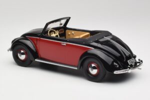 Volkswagen Beetle Hebmuller Кабриолет Черен & Червен Minichamps 1:18 107054230 Смола — снимка 5 от 6