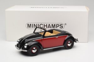 Volkswagen Beetle Hebmuller Кабриолет Черен & Червен Minichamps 1:18 107054230 Смола — снимка 6 от 6