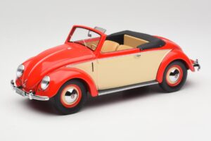 Volkswagen Beetle Hebmuller Кабриолет Червен & Кремав Minichamps 1:18 107054231 Смола