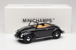 Volkswagen Beetle Type 1 Hebmuller Кабриолет Черен Minichamps 1:18 107054232 Метал — снимка 6 от 6