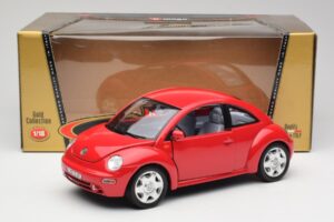 Volkswagen New Beetle Червен Bburago 1:18 3342 Метал — снимка 8 от 8