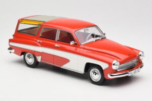 Wartburg 311 Camping Deluxe Червен Бял BoS Models 1:18 BOS037 Смола — снимка 4 от 6