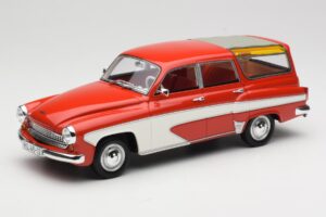Wartburg 311 Camping Deluxe Червен Бял BoS Models 1:18 BOS037 Смола
