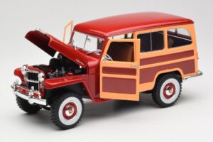 Willys Jeep Station Wagon Червен Road Signature 1:18 92858 Метал — снимка 2 от 8