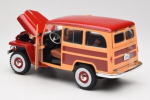 Willys Jeep Station Wagon Червен Road Signature 1:18 92858 Метал — снимка 5 от 8