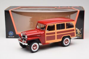 Willys Jeep Station Wagon Червен Road Signature 1:18 92858 Метал — снимка 8 от 8