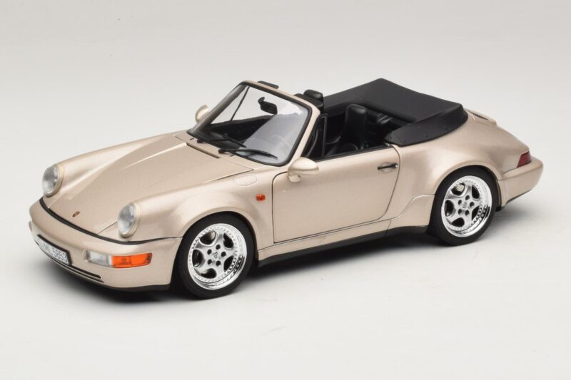 Porsche 911 964 Turbo Look Кабриолет Zermatt Silver Norev 1:18 187140 Метал