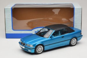 BMW 3 Series E36 Кабриолет Син Метален MCG 1:18 MCG18319 Метал — снимка 7 от 7