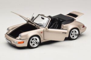 Porsche 911 964 Turbo Look Кабриолет Zermatt Silver Norev 1:18 187140 Метал — снимка 2 от 8