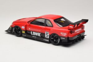 Nissan Skyline ER34 LB Super Silhouette Active Red GT Spirit 1:18 GT570 Смола — снимка 5 от 6