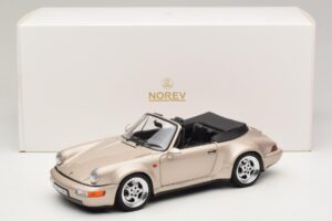Porsche 911 964 Turbo Look Кабриолет Zermatt Silver Norev 1:18 187140 Метал — снимка 8 от 8