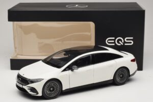 Mercedes EQS V297 Manufaktur Opalite White NZG 1:18 B66961049 Метал — снимка 8 от 8