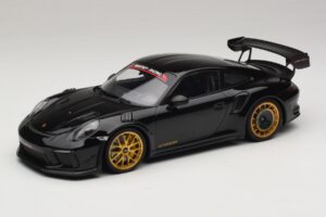 Porsche 911 992 GT3 RS Manthey Racing Черен със Златни Джанти Minichamps 1:18 MR-911-GT3RS-1804 Метал