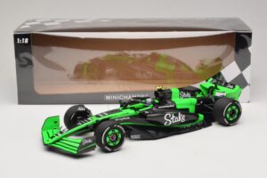 Stake Kick Sauber C44 G. Zhou Emilia Romagna GP 2024 Minichamps 1:18 117240124 Смола — снимка 7 от 7