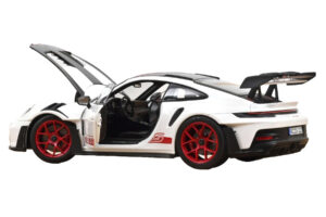 Porsche 911 992 GT3 RS Weissach Package Бял Pyro Red Norev 1:18 187373 Метал — снимка 2 от 3