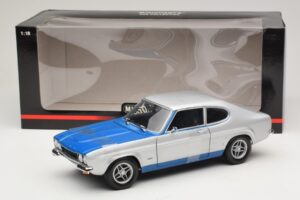 Ford Capri RS2600 Mk1 Silver Blue Minichamps 1:18 150089072 Метал — снимка 6 от 6