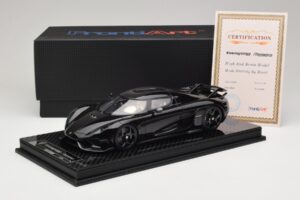 Koenigsegg Regera Черен Карбонов Пакет Бежов Салон FrontiArt 1:18 REMC042 Смола — снимка 7 от 7