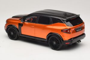 Dacia Duster Mk3 Redust Sport 4x2 Hybrid Metallic Orange Otto 1:18 OT1316 Смола — снимка 5 от 6