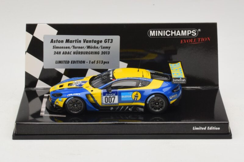 Aston Martin Vantage GT3 #007 A. Simonsen / Turner 24 Hours of Nurburgring 2013 Minichamps 1:43 437131307 Метал