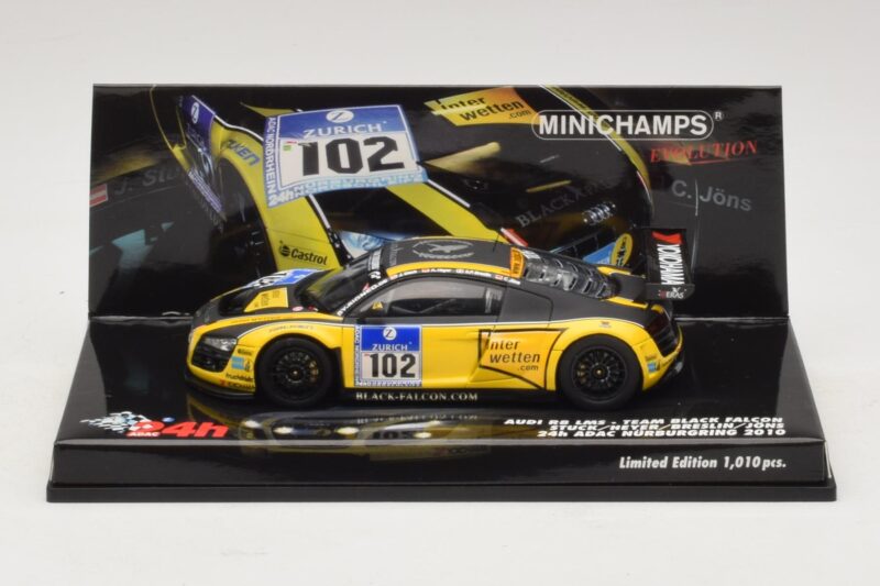 Audi R8 LMS GT3 #102 H-J. Stuck / H. Heyer Black Falcon 24 Hours of Nurburgring 2010 Minichamps 1:43 437101912 Метал