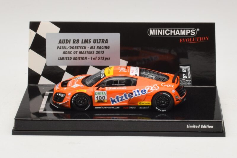 Audi R8 LMS Ultra #100 MS Racing Patel / Dobitsch ADAC GT Masters 2013 Minichamps 1:43 437130100 Метал