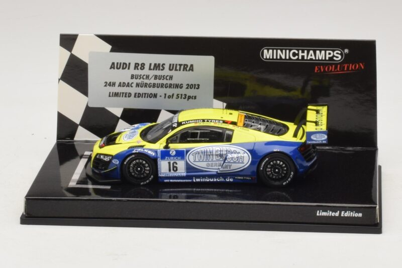 Audi R8 LMS Ultra #16 Busch 24 Hours of Nurburgring 2013 Minichamps 1:43 437130116 Метал