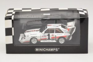 Audi Sport Quattro S1 #1 W. Rohrl Pikes Peak International Hill Climb Winner Record 1987 Minichamps 1:43 410871201 Метал — снимка 4 от 4