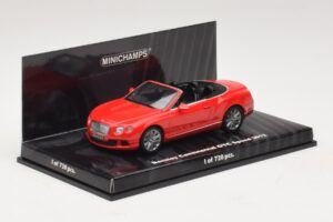 Bentley Continental GTC Speed Червен Minichamps 1:43 436139061 Метал — снимка 2 от 4