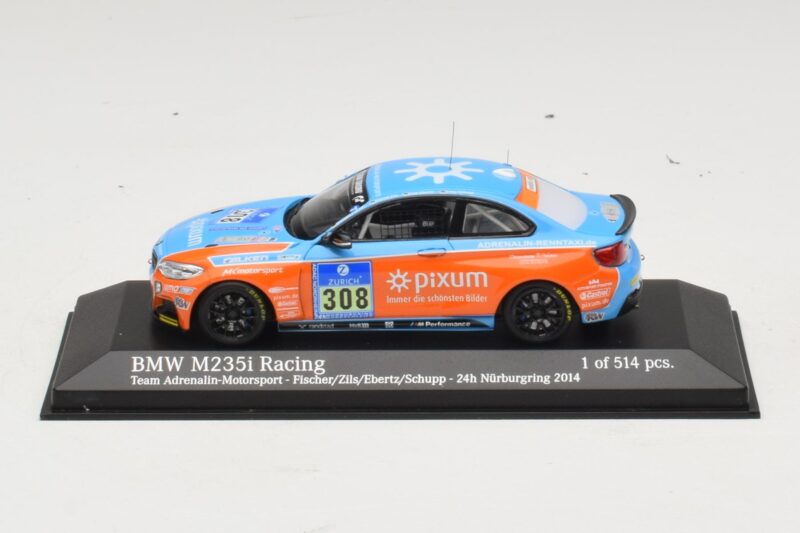 BMW M235i Team Adrenalin #308 Fischer / Zils 24 Hours of Nurburgring 2014 Minichamps 1:43 BMW M235i Team Adrenalin #308 Fischer / Zils 24 Hours of Nurburgring 2014 Minichamps 1:43 437142408 Метал