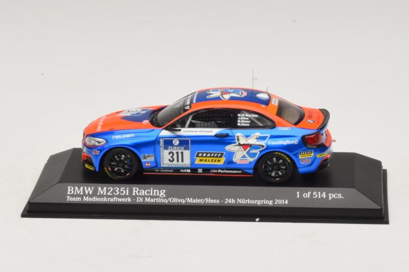 BMW M235i Team Medienkraftwerk #311 Di Martino / Olivo 24 Hours of Nurburgring 2014 Minichamps 1:43 437142411 Метал