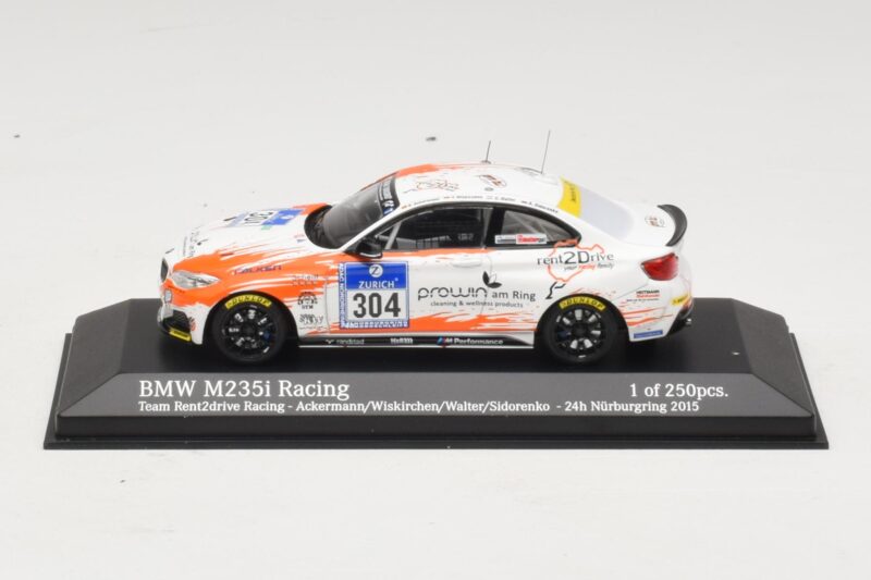 BMW M235i Team Rent2drive #304 Ackermann / Wishkirchen 24 Hours of Nurburgring 2015 Minichamps 1:43 437152504 Метал