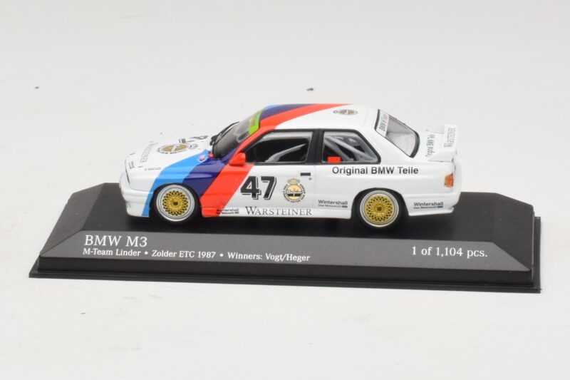 BMW M3 E30 M-Team Linder #47 Vogt / Herger Winners ETC Zolder 1987 Minichamps 1:43 430872047 Метал