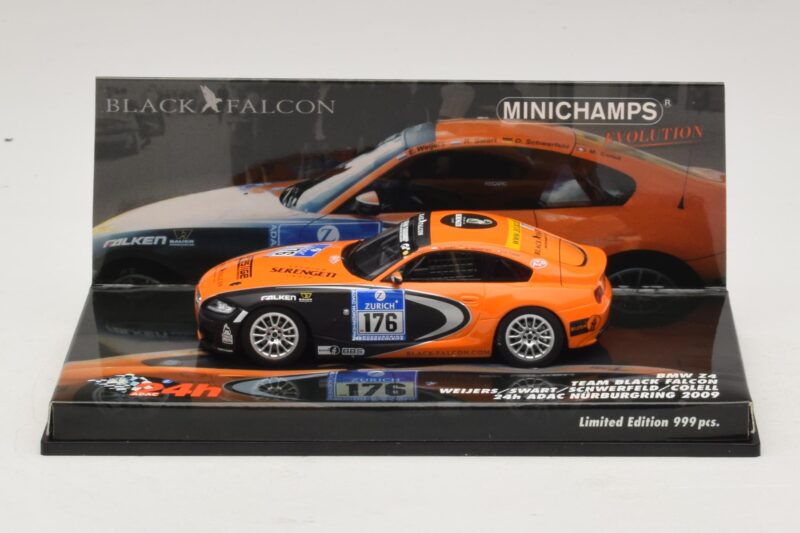 BMW Z4 GT3 Black Falcon #176 24 Hours of Nürburgring 2009 Minichamps 1:43 437092776 Метал