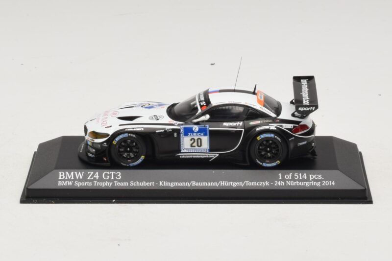 BMW Z4 GT3 BMW Sports Trophy #20 Klingmann / Baumann 24 Hours of Nurburgring 2014 Minichamps 1:43 BMW Z4 GT3 BMW Sports Trophy #20 Klingmann / Baumann 24 Hours of Nurburgring 2014 Minichamps 1:43 437142030 Метал