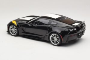 Chevrolet Corvette C7 Grand Sport Черен с Бели Райета AUTOart 1:18 71273 Композит — снимка 7 от 8