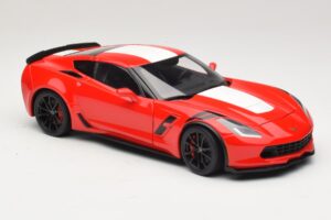 Chevrolet Corvette C7 Grand Sport Червен с Бели Райета AUTOart 1:18 71274 Композит — снимка 6 от 8