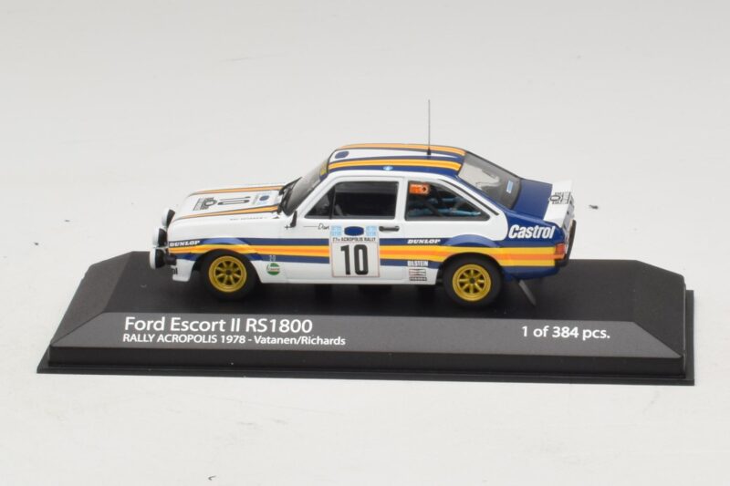 Ford Escort Mk2 RS1800 #10 A. Vatanen / D. Richards Rally Acropolis 1978 Minichamps 1:43 Ford Escort Mk2 RS1800 #10 A. Vatanen / D. Richards Rally Acropolis 1978 Minichamps 1:43 400808410 Метал