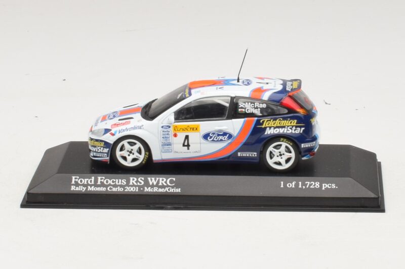 Ford Focus RS WRC #4 C. McRae / N. Grist Rally Monte Carlo 2001 Minichamps 1:43 430018904 Метал