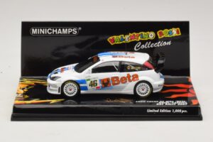 Ford Focus RS WRC #46 V. Rossi / C. Cassina RAC Rally 2007 Повредена Кутия Minichamps 1:43 400078446-O1 Метал