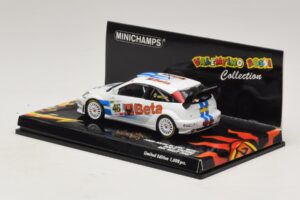 Ford Focus RS WRC #46 V. Rossi / C. Cassina RAC Rally 2007 Повредена Кутия Minichamps 1:43 400078446-O1 Метал — снимка 3 от 5
