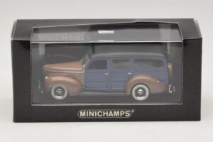 Ford V8 De Luxe Woody Station Wagon Кафяв Син Minichamps 1:43 400082112 Метал — снимка 4 от 4