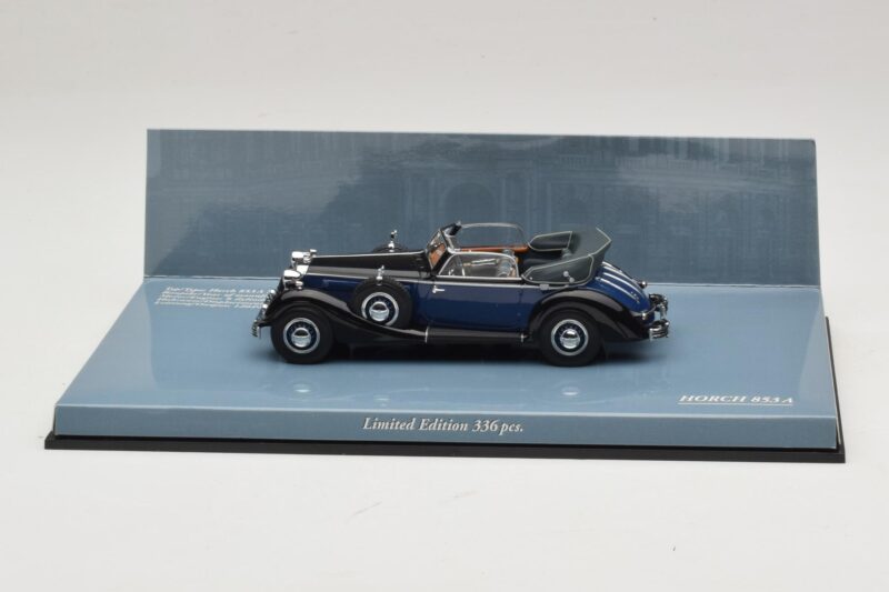 Horch 853 A Sport Cabriolet Черен Син Minichamps 1:43 436012036 Метал