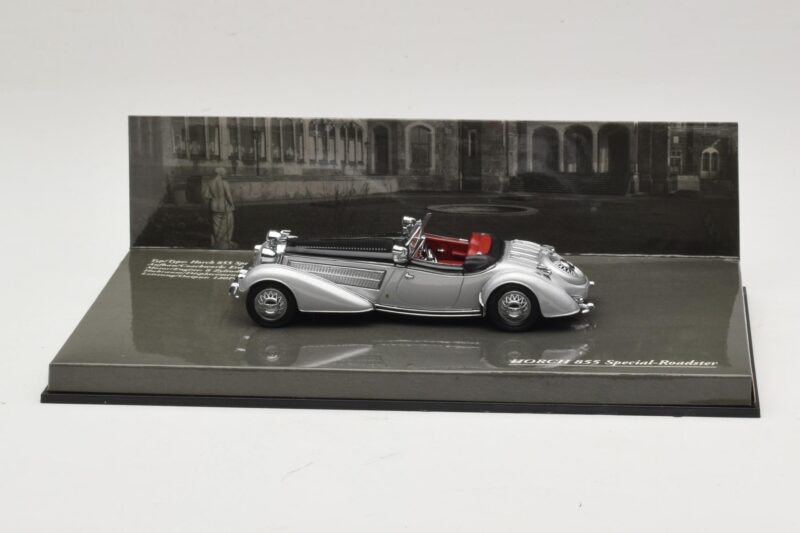 Horch 855 Special Roadster Сребрист Черен Minichamps 1:43 436014204 Метал