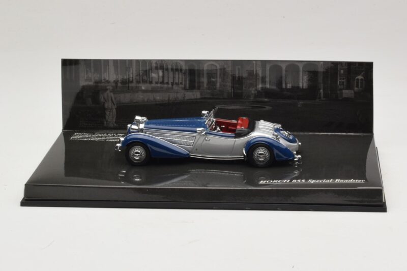 Horch 855 Special Roadster Сребристо Синьо Без Външна Кутия Minichamps 1:43 436014202-O1 Метал