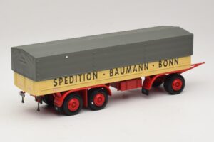 Kassbohrer Ремарке с Открита Платформа Baumann Bonn Minichamps 1:43 439161097 Метал — снимка 2 от 6