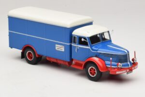 Krupp Titan Камион с Каросерия Тип Кутия Син Червен Minichamps 1:43 439069040 Метал — снимка 4 от 6